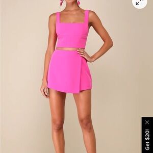 Lulu's Pink Skirt Set